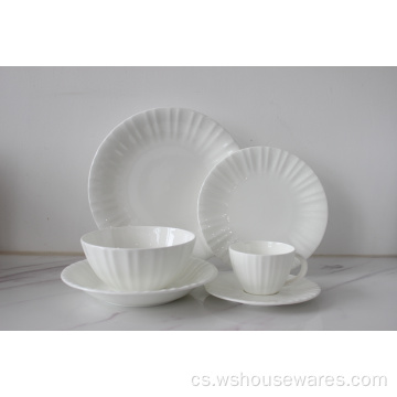 16PCS Velkoobchodní porcelánová keramická reliéfní nádobí